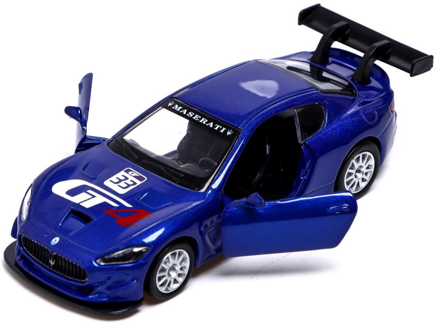 Машина металлическая MASERATI GRAN TURISMO MC GT4, 1:43, инерция, цвет синий