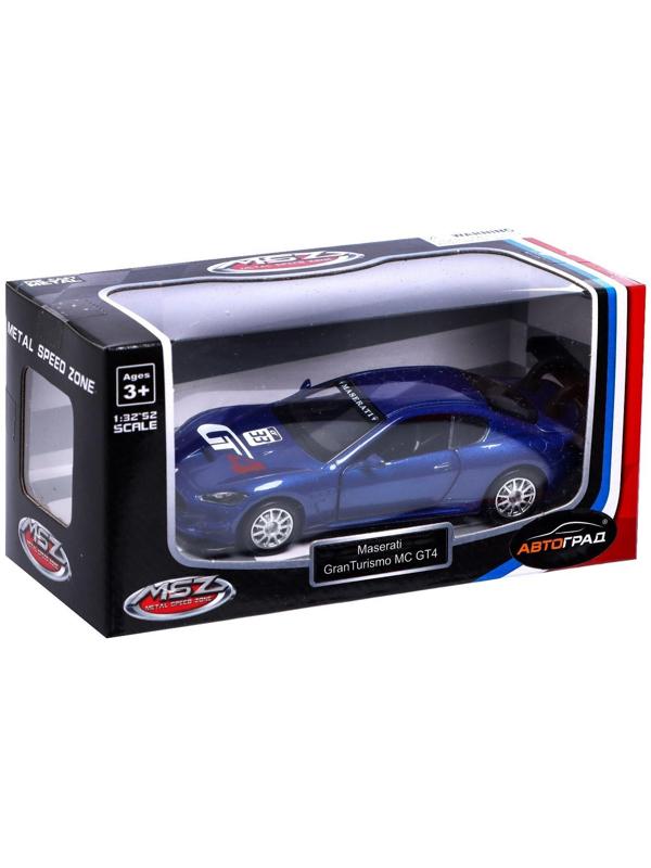 Машина металлическая MASERATI GRAN TURISMO MC GT4, 1:43, инерция, цвет синий