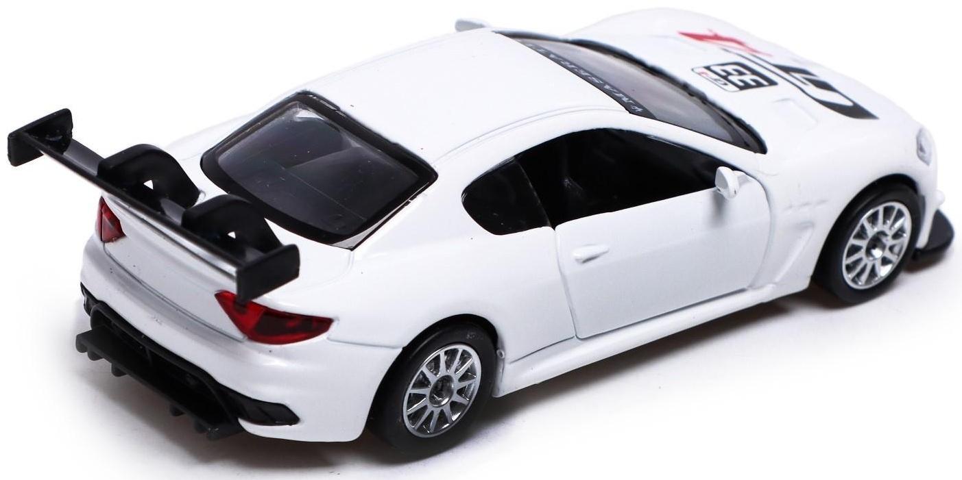 Машина металлическая MASERATI GRAN TURISMO MC GT4, 1:43, инерция, цвет белый