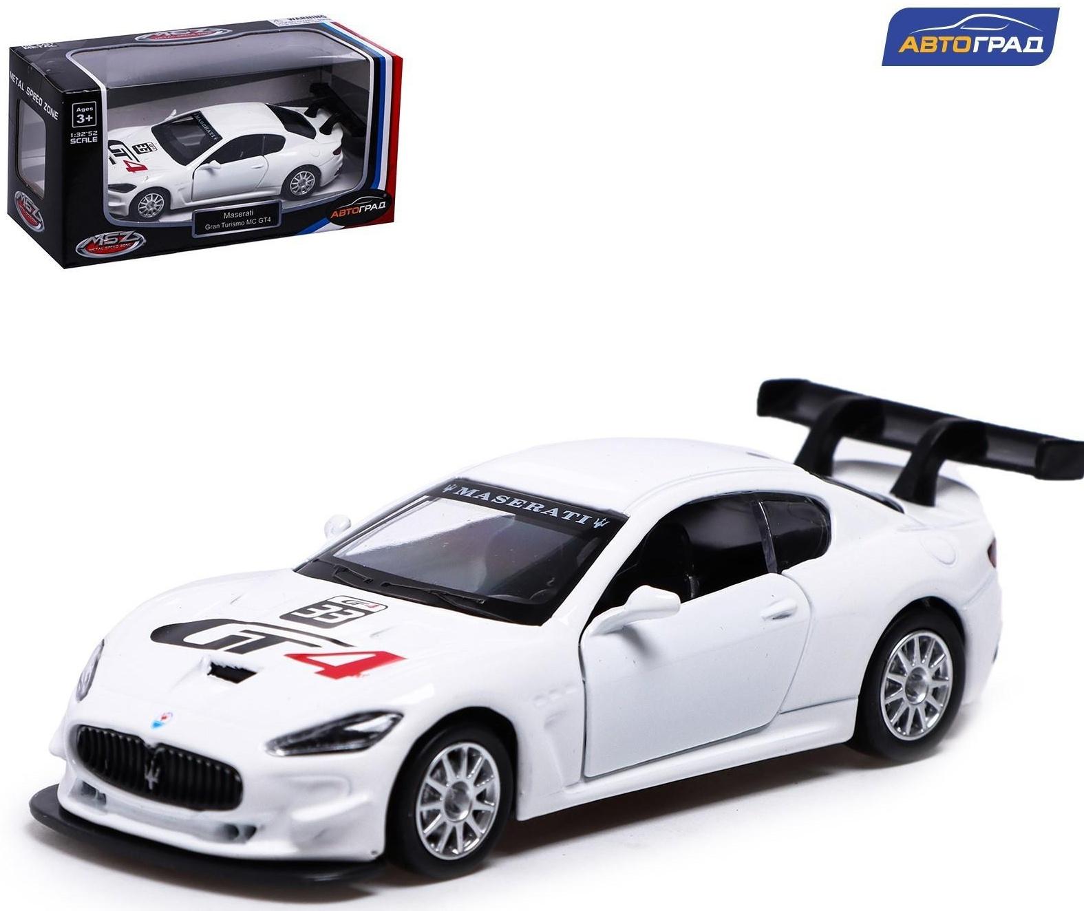 Машина металлическая MASERATI GRAN TURISMO MC GT4, 1:43, инерция, цвет белый
