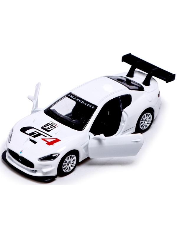 Машина металлическая MASERATI GRAN TURISMO MC GT4, 1:43, инерция, цвет белый