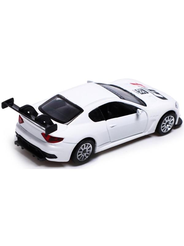 Машина металлическая MASERATI GRAN TURISMO MC GT4, 1:43, инерция, цвет белый