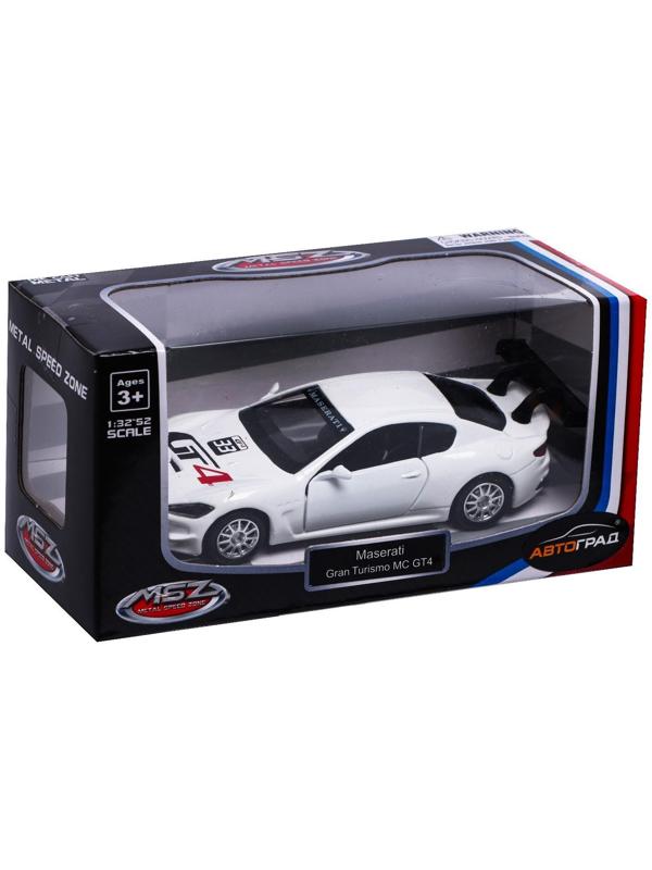 Машина металлическая MASERATI GRAN TURISMO MC GT4, 1:43, инерция, цвет белый