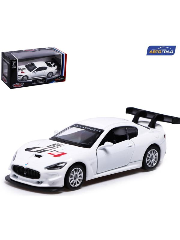 Машина металлическая MASERATI GRAN TURISMO MC GT4, 1:43, инерция, цвет белый