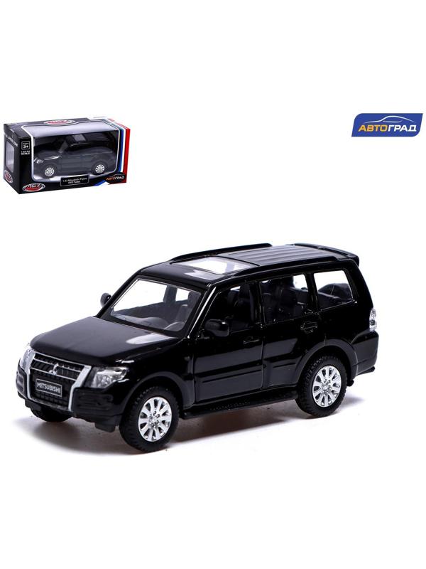 Машина металлическая MITSUBISHI PAJERO 4WD, 1:43, инерция, открываются двери, цвет чёрный