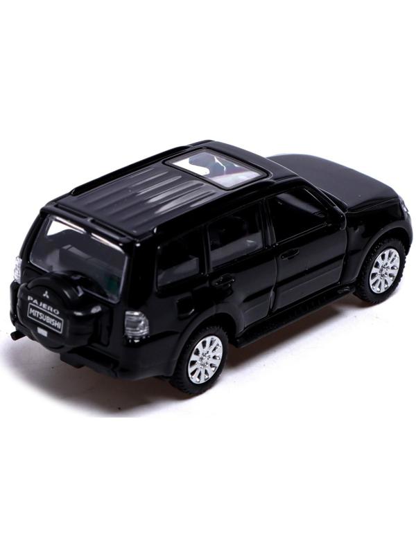 Машина металлическая MITSUBISHI PAJERO 4WD, 1:43, инерция, открываются двери, цвет чёрный