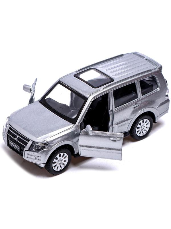 Машина металлическая MITSUBISHI PAJERO 4WD, 1:43, инерция, открываются двери, цвет серый