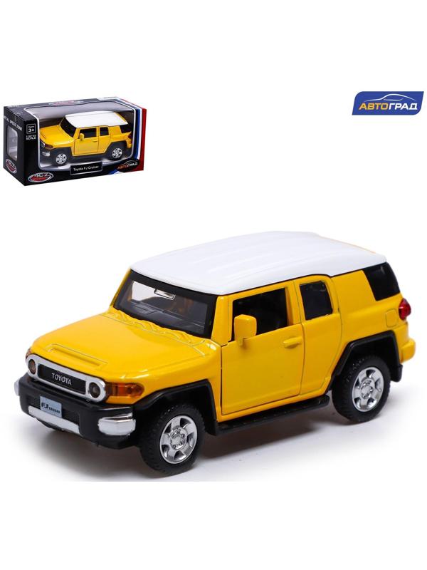 Машина металлическая TOYOTA FJ CRUISER, 1:43, инерция, открываются двери, цвет жёлтый