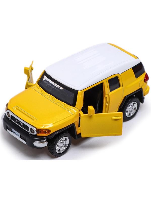 Машина металлическая TOYOTA FJ CRUISER, 1:43, инерция, открываются двери, цвет жёлтый