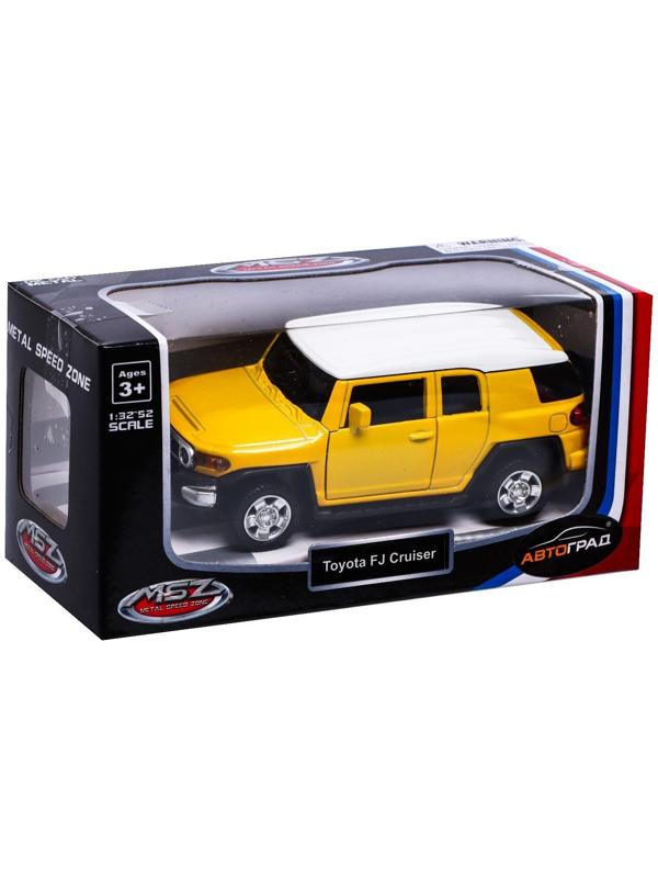 Машина металлическая TOYOTA FJ CRUISER, 1:43, инерция, открываются двери, цвет жёлтый