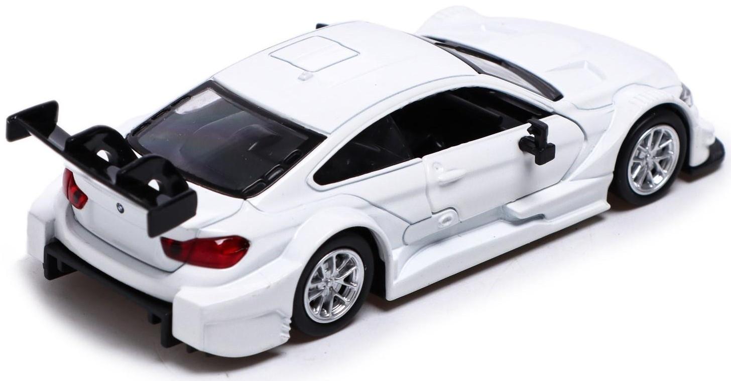 Машина металлическая BMW M4 DTM, 1:44, инерция, открываются двери, цвет белый
