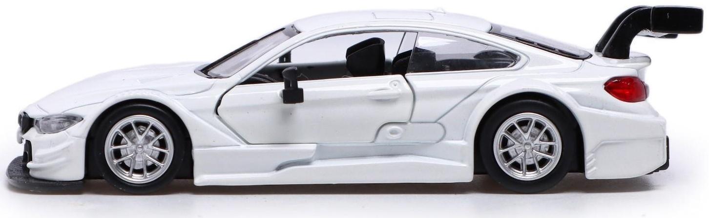 Машина металлическая BMW M4 DTM, 1:44, инерция, открываются двери, цвет белый