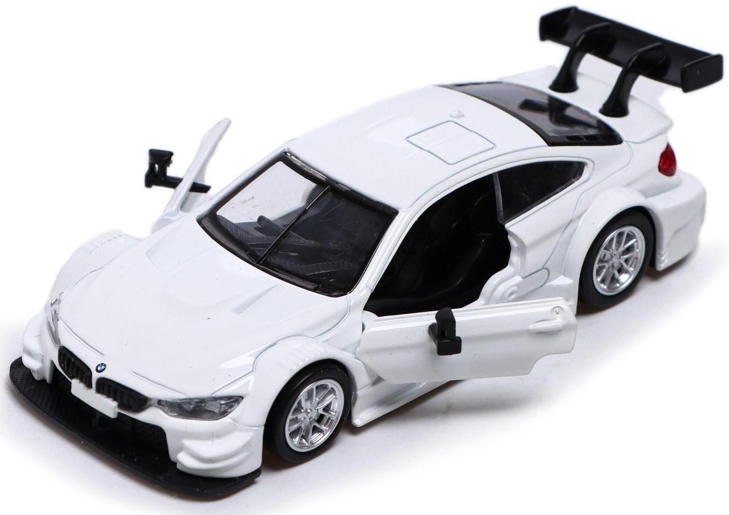 Машина металлическая BMW M4 DTM, 1:44, инерция, открываются двери, цвет белый