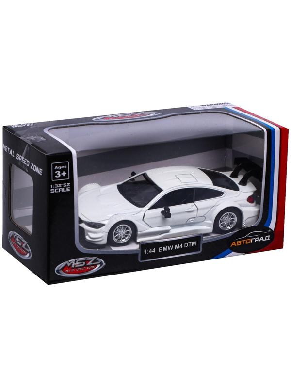 Машина металлическая BMW M4 DTM, 1:44, инерция, открываются двери, цвет белый