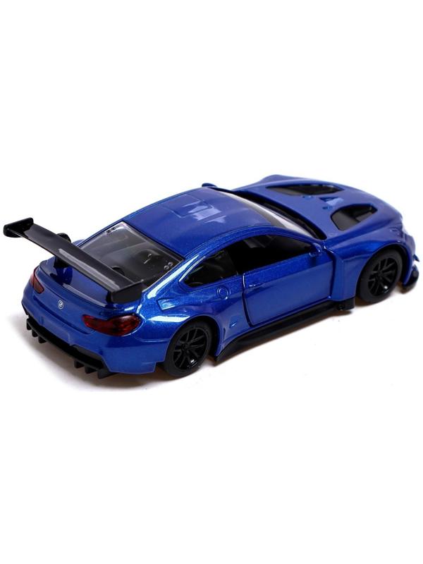 Машина металлическая BMW M6 GT3, 1:44, инерция, открываются двери, цвет синий