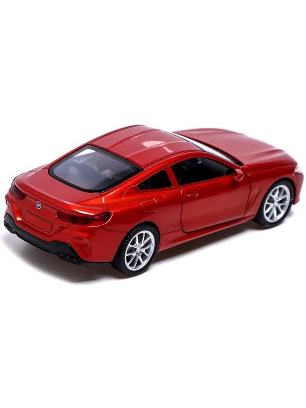 Машина металлическая BMW M850i, 1:44, инерция, открываются двери, цвет красный