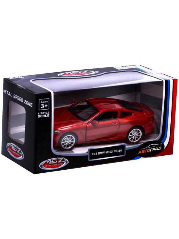 Машина металлическая BMW M850i, 1:44, инерция, открываются двери, цвет красный