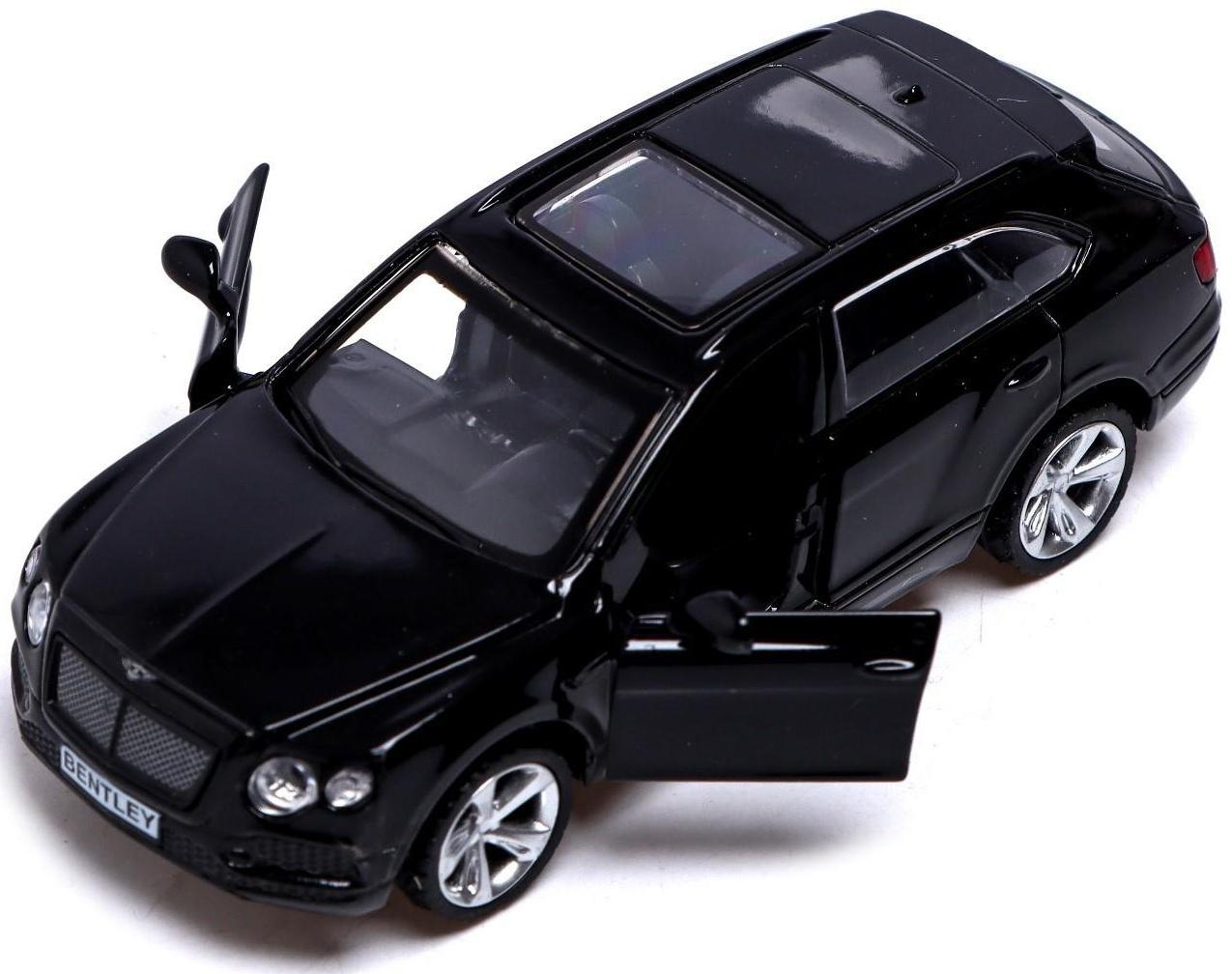 Машина металлическая BENTLEY BENTAYGA, 1:45, инерция, открываются двери, цвет чёрный