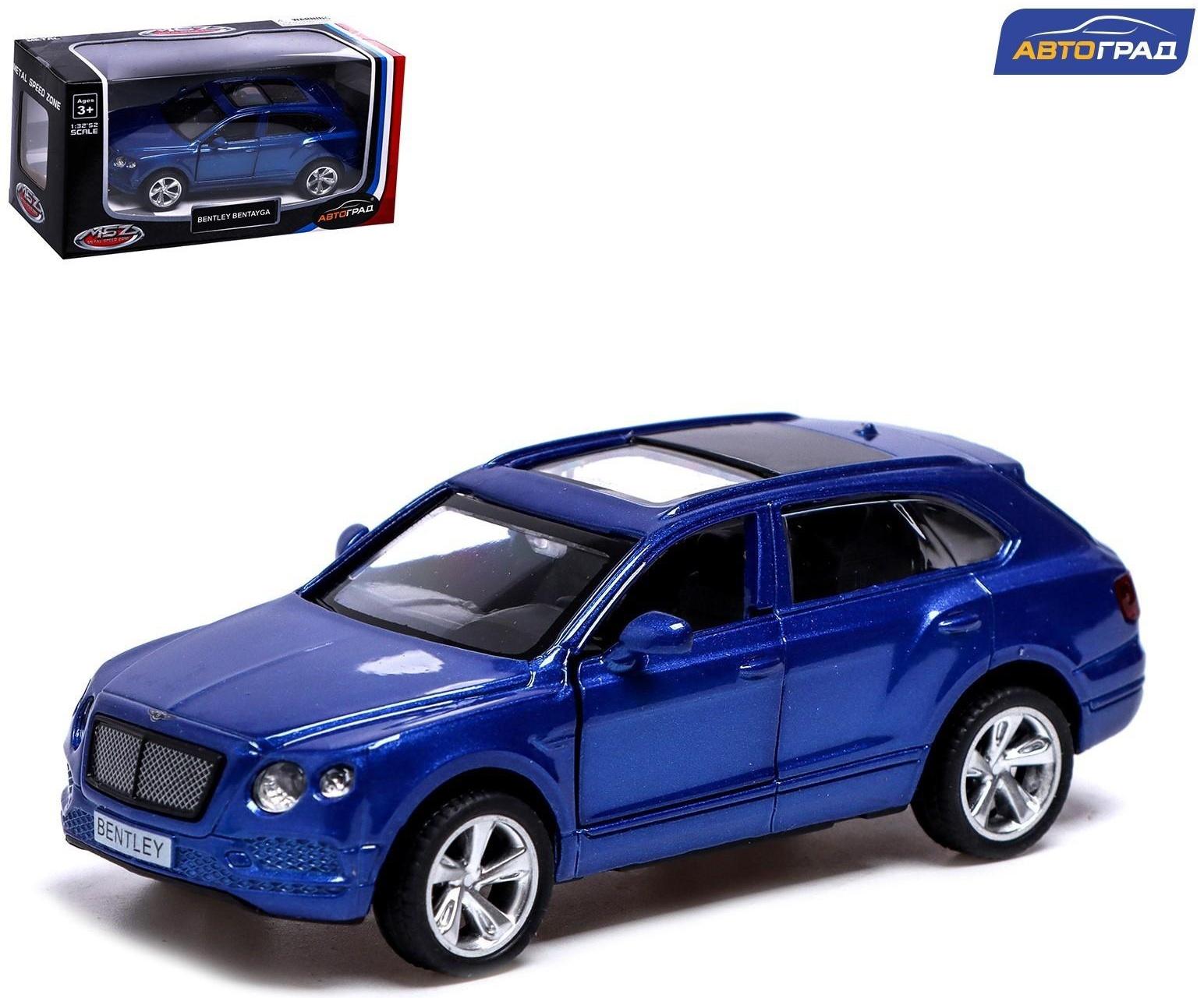 Машина металлическая BENTLEY BENTAYGA, 1:45, инерция, открываются двери, цвет синий