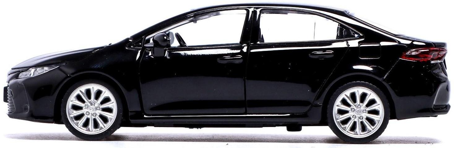 Машина металлическая TOYOTA COROLLA HYBRID, 1:43, инерция, открываются двери, цвет чёрный