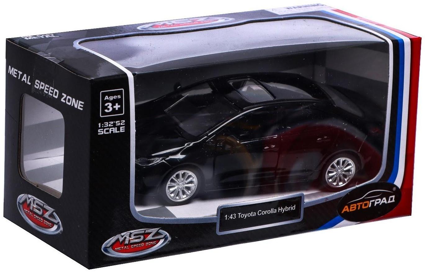 Машина металлическая TOYOTA COROLLA HYBRID, 1:43, инерция, открываются двери, цвет чёрный