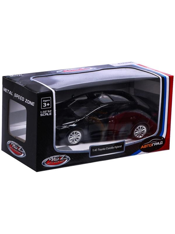 Машина металлическая TOYOTA COROLLA HYBRID, 1:43, инерция, открываются двери, цвет чёрный