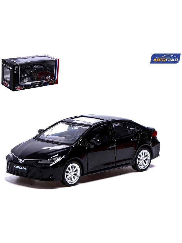 Машина металлическая TOYOTA COROLLA HYBRID, 1:43, инерция, открываются двери, цвет чёрный