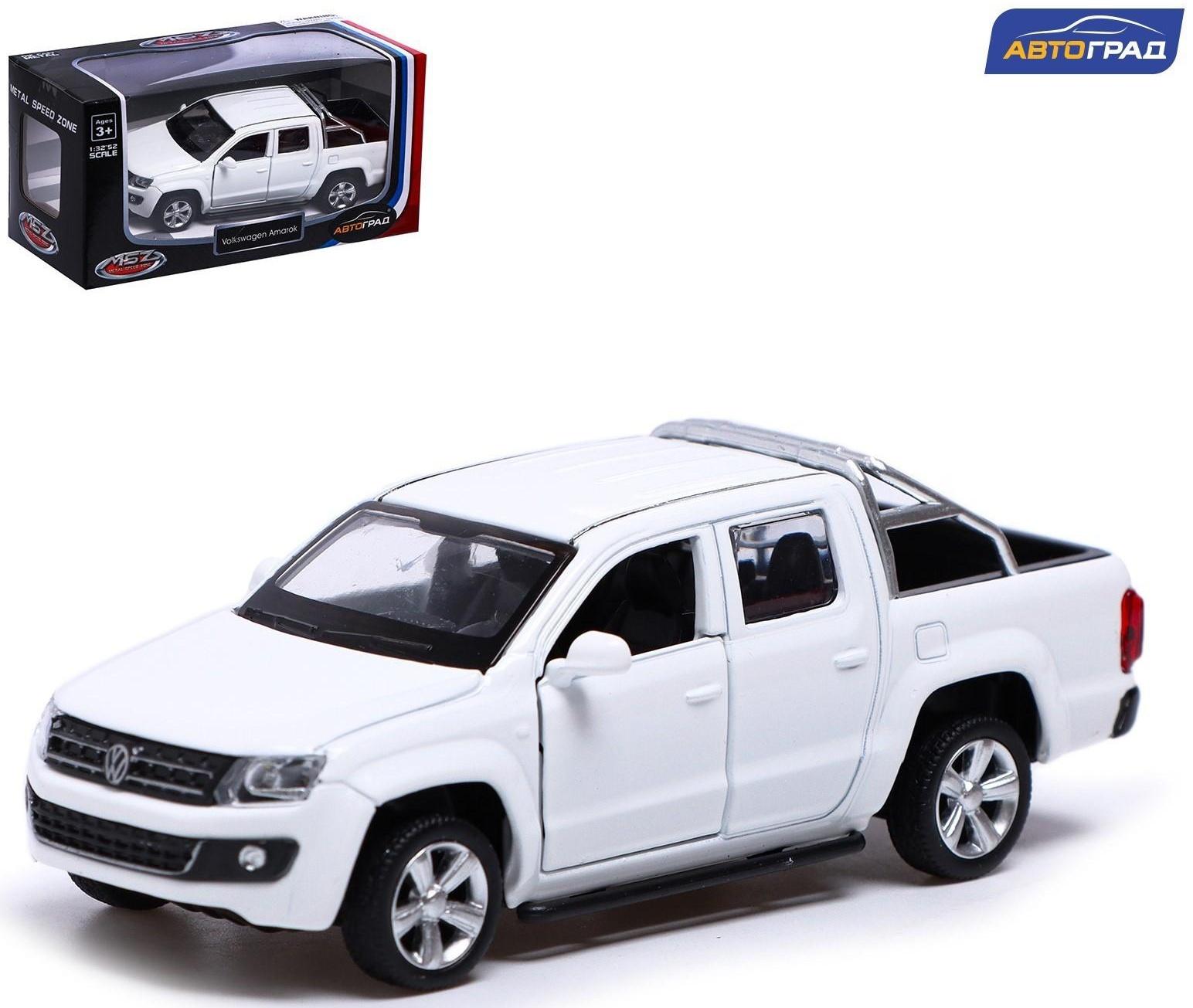 Машина металлическая VOLKSWAGEN AMAROK, 1:46, инерция, открываются двери, цвет белый