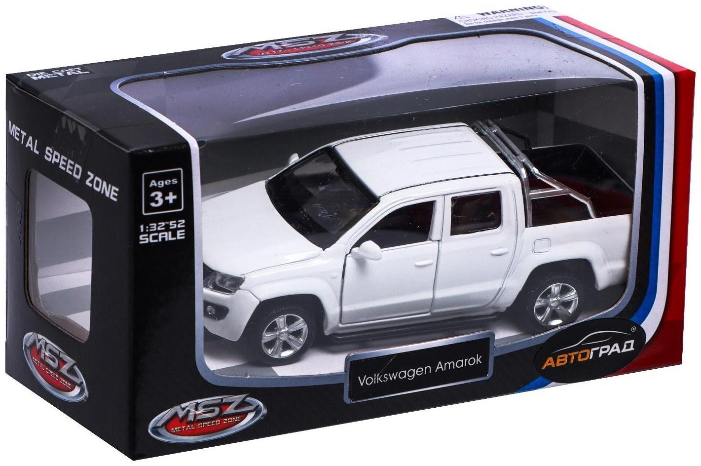 Машина металлическая VOLKSWAGEN AMAROK, 1:46, инерция, открываются двери, цвет белый