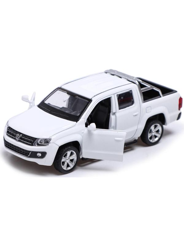 Машина металлическая VOLKSWAGEN AMAROK, 1:46, инерция, открываются двери, цвет белый