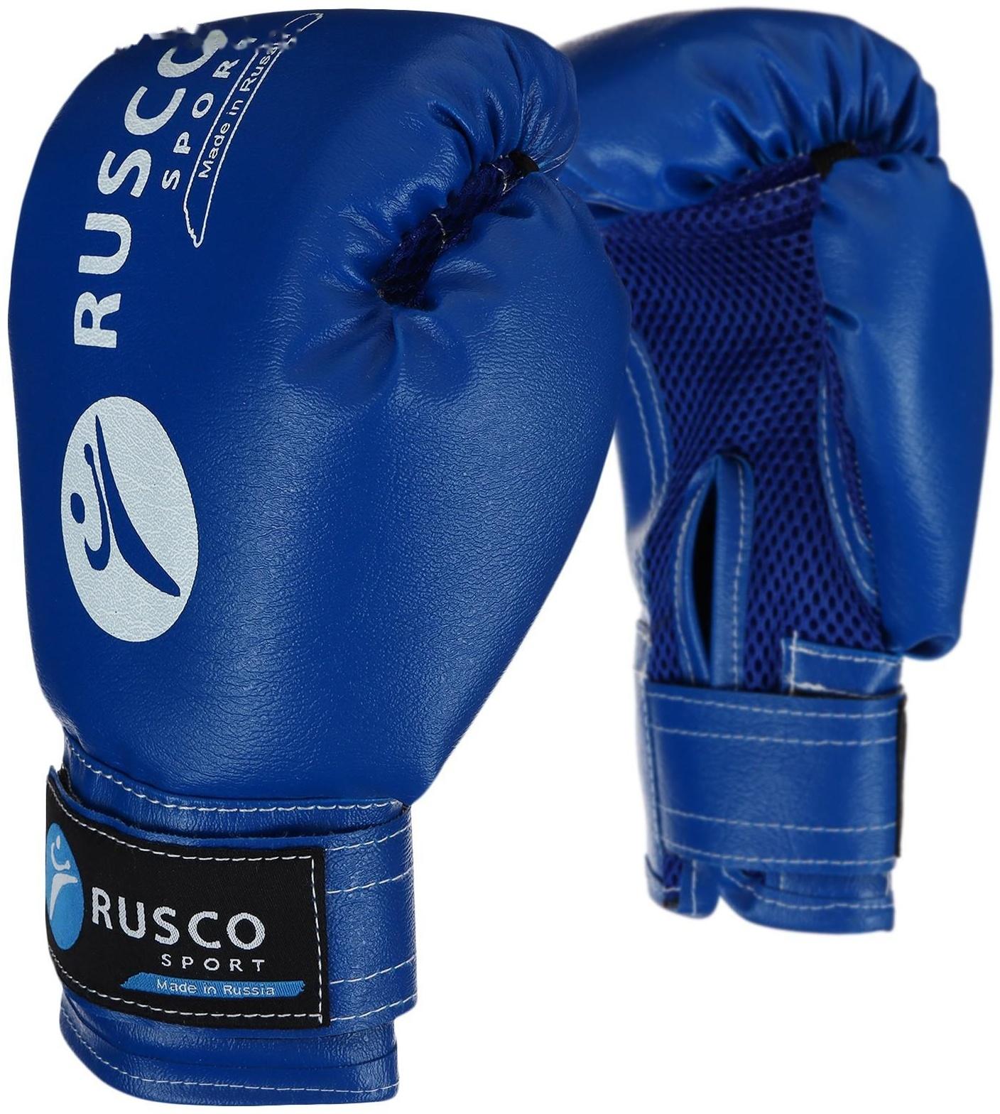 Набор боксёрский для начинающих RUSCO SPORT: мешок + перчатки, цвет синий (4 OZ)