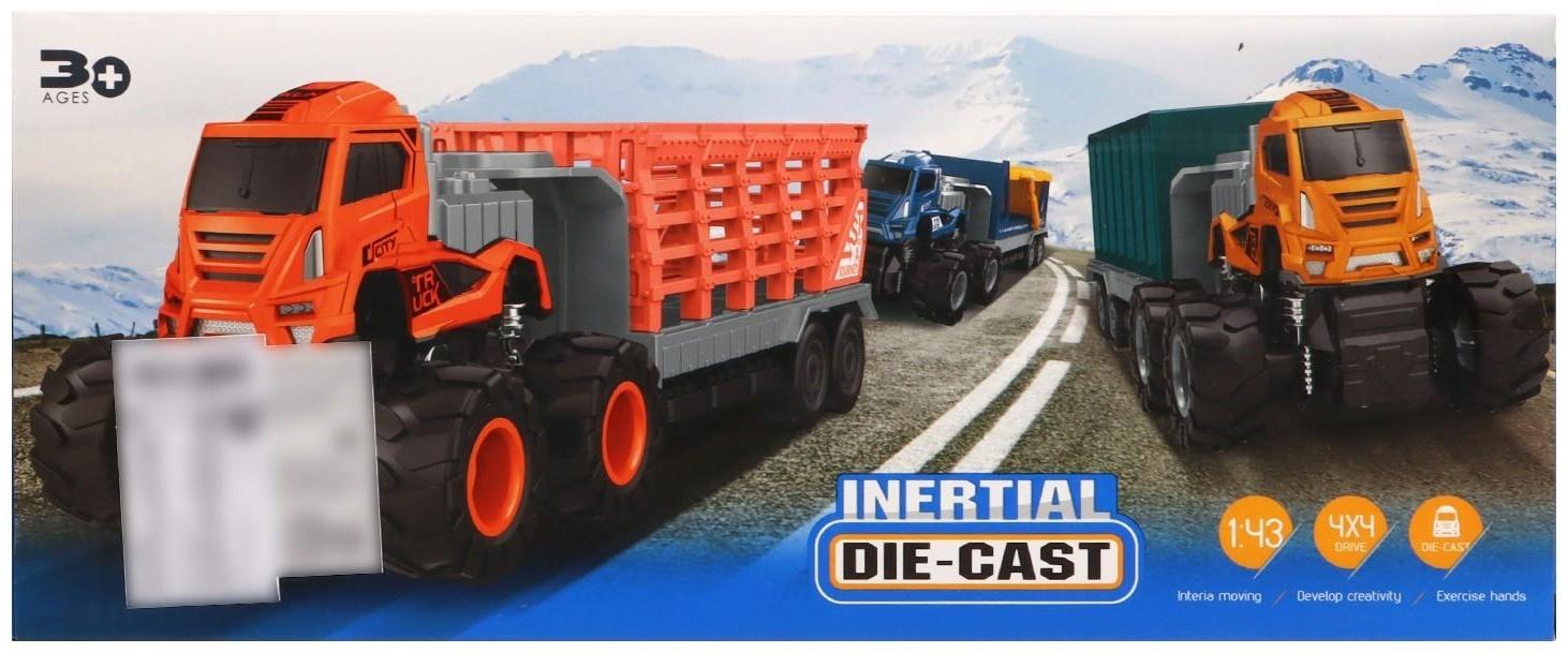 Грузовик металлический «Самосвал», инерция, с элементами из пластика, цвет синий