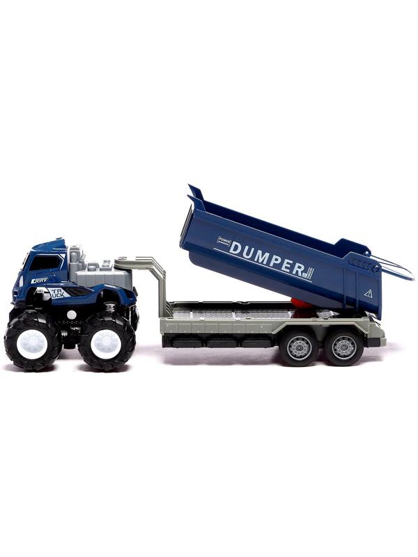 Грузовик металлический «Самосвал», инерция, с элементами из пластика, цвет синий
