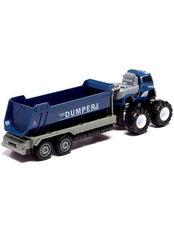 Грузовик металлический «Самосвал», инерция, с элементами из пластика, цвет синий
