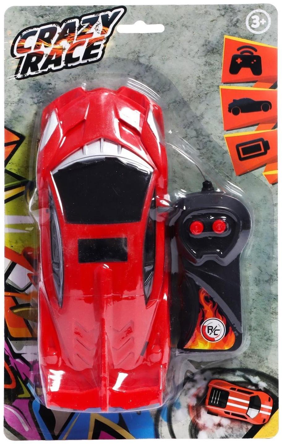 Машина радиоуправляемая «Суперкар», работает от батареек, цвет красный