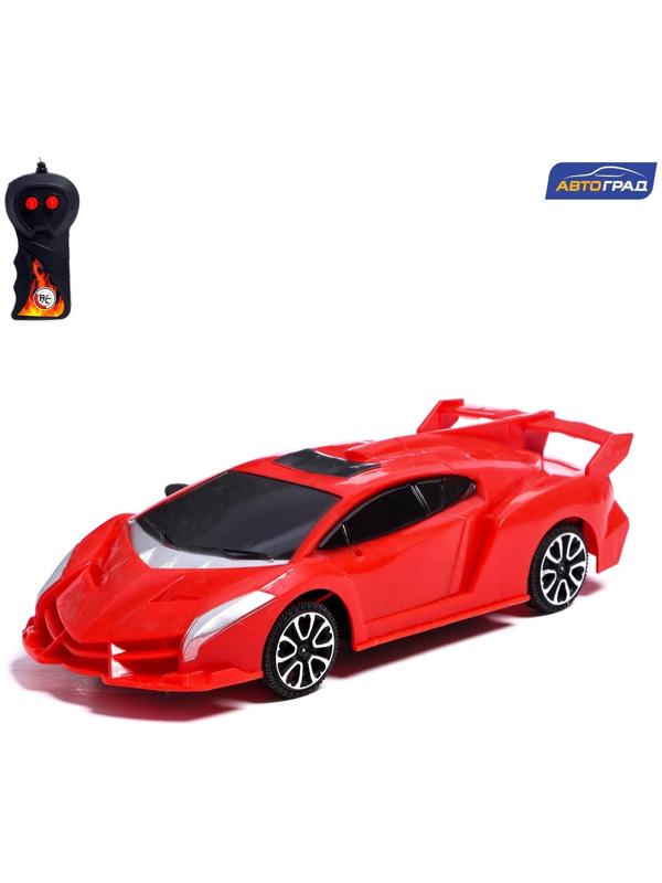 Машина радиоуправляемая «Суперкар», работает от батареек, цвет красный