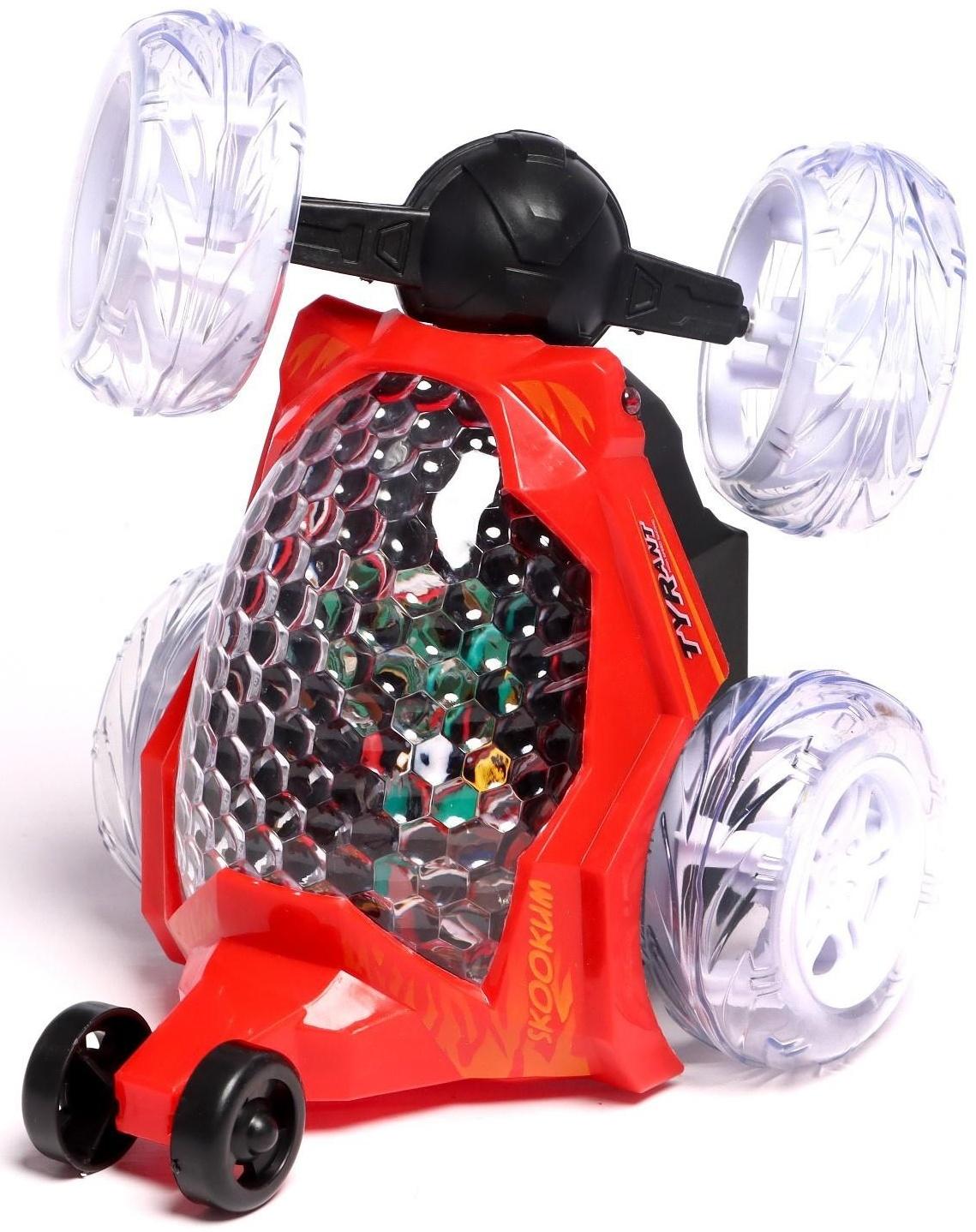 Перевёртыш радиоуправляемый «Трюкач», подсветка колес, работает от аккумулятора цвет красный