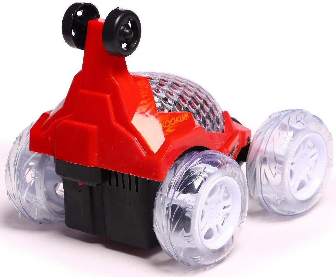 Перевёртыш радиоуправляемый «Трюкач», подсветка колес, работает от аккумулятора цвет красный