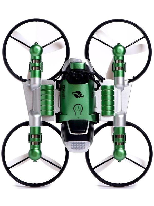 Квадрокоптер радиоуправляемый «Трансформер» QY66-D08C, управление жестами / Зелёный