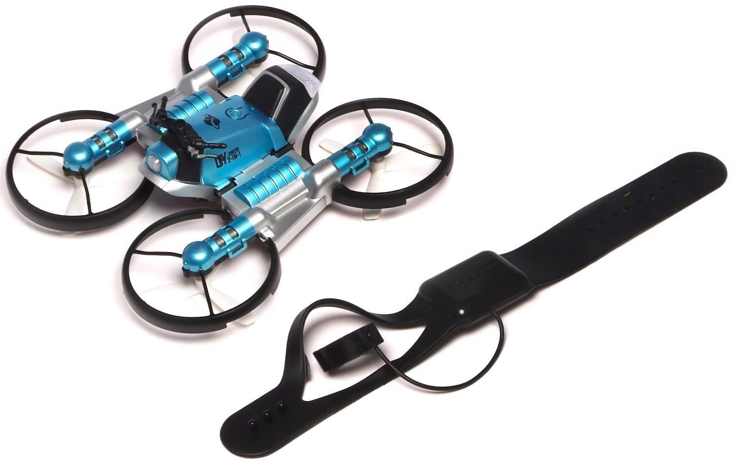 Квадрокоптер радиоуправляемый «Трансформер», управление жестами, цвет голубой