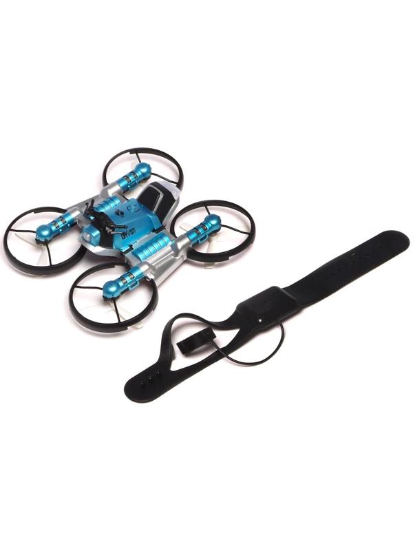 Квадрокоптер радиоуправляемый «Трансформер», управление жестами, цвет голубой