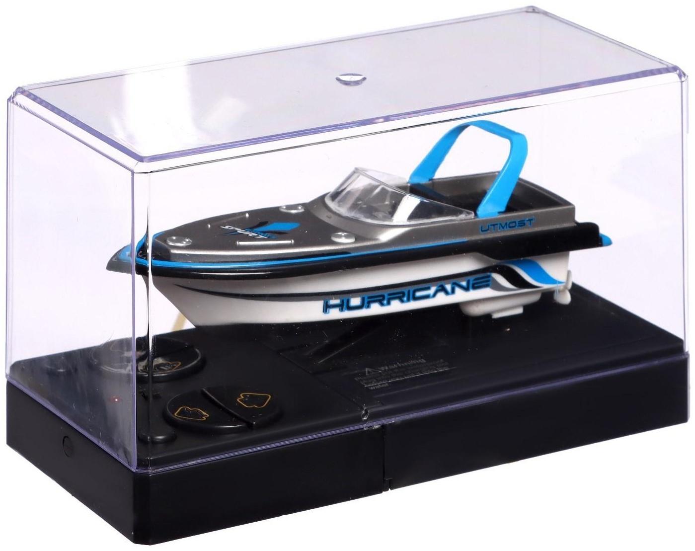 Катер радиоуправляемый Mini Boat, работает от аккумулятора, цвет синий