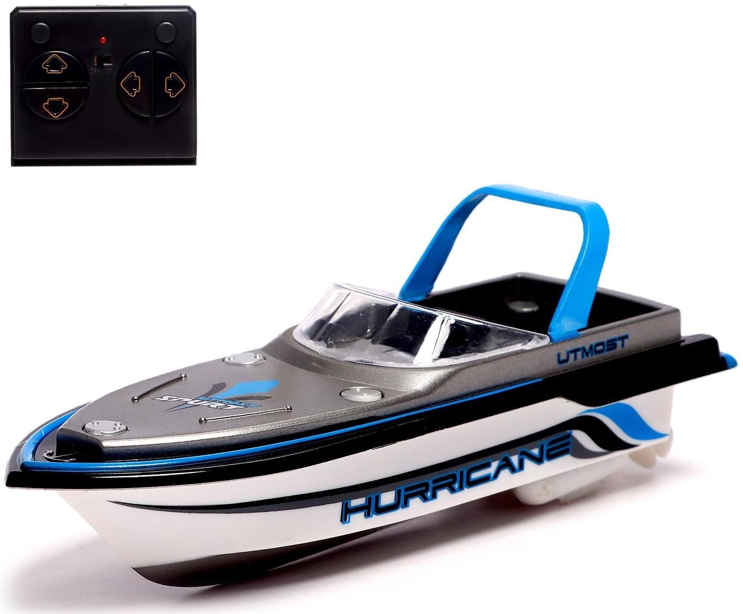 Катер радиоуправляемый Mini Boat, работает от аккумулятора, цвет синий