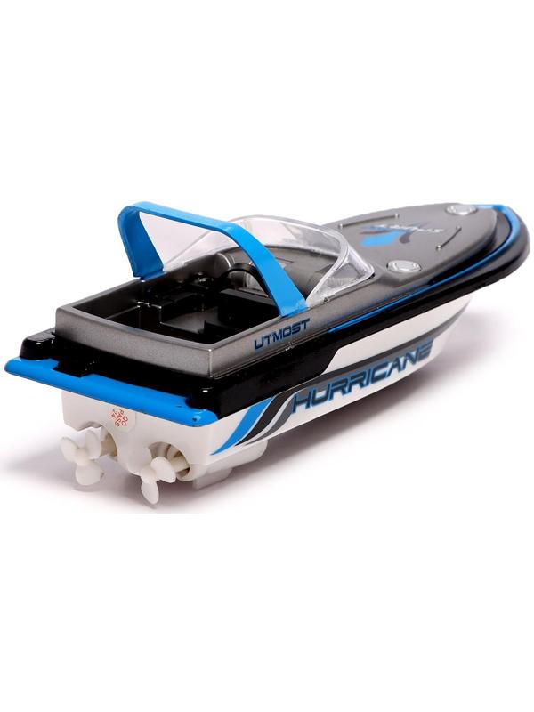 Катер радиоуправляемый Mini Boat, работает от аккумулятора, цвет синий