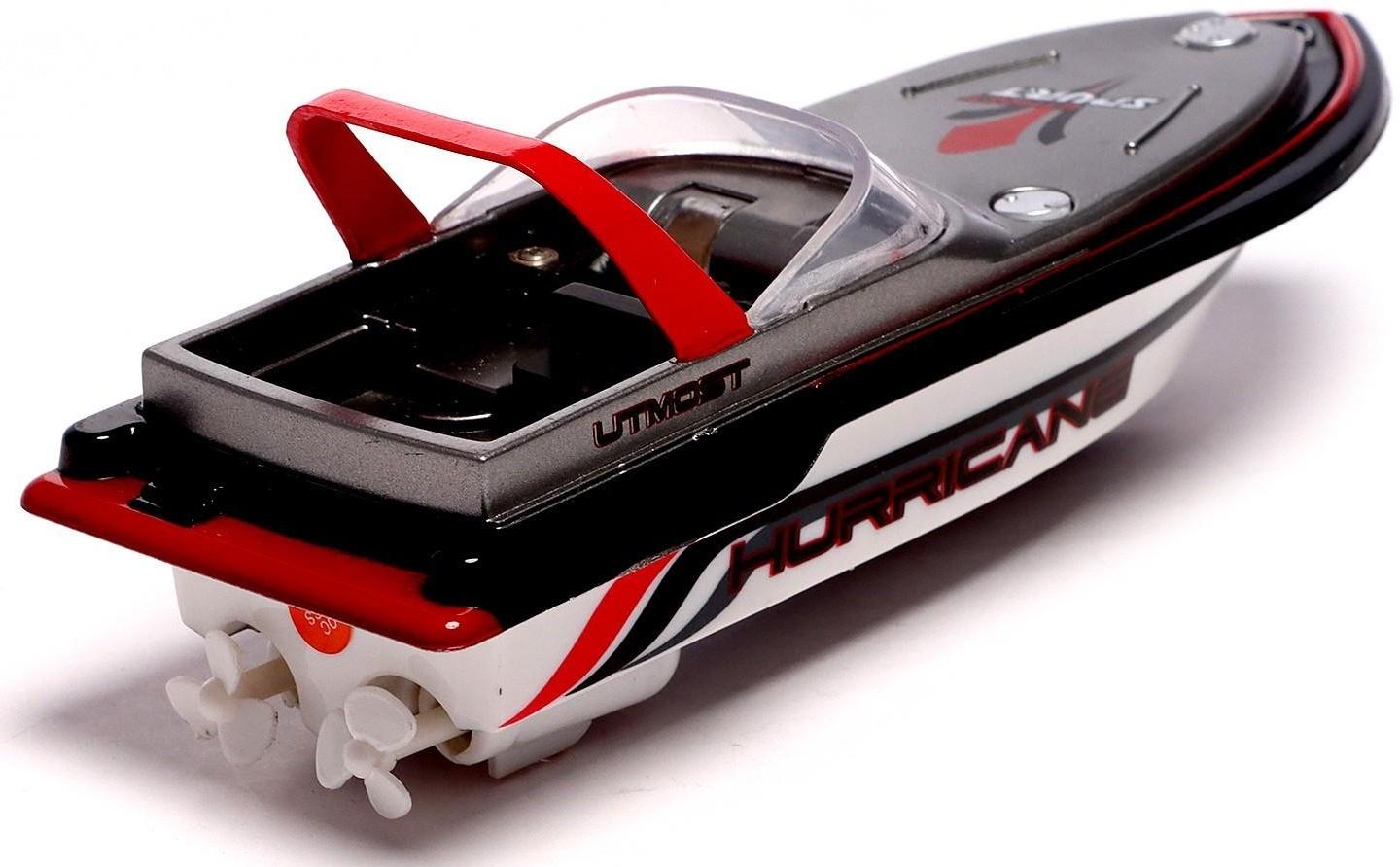 Катер радиоуправляемый Mini Boat, работает от аккумулятора, цвет красный