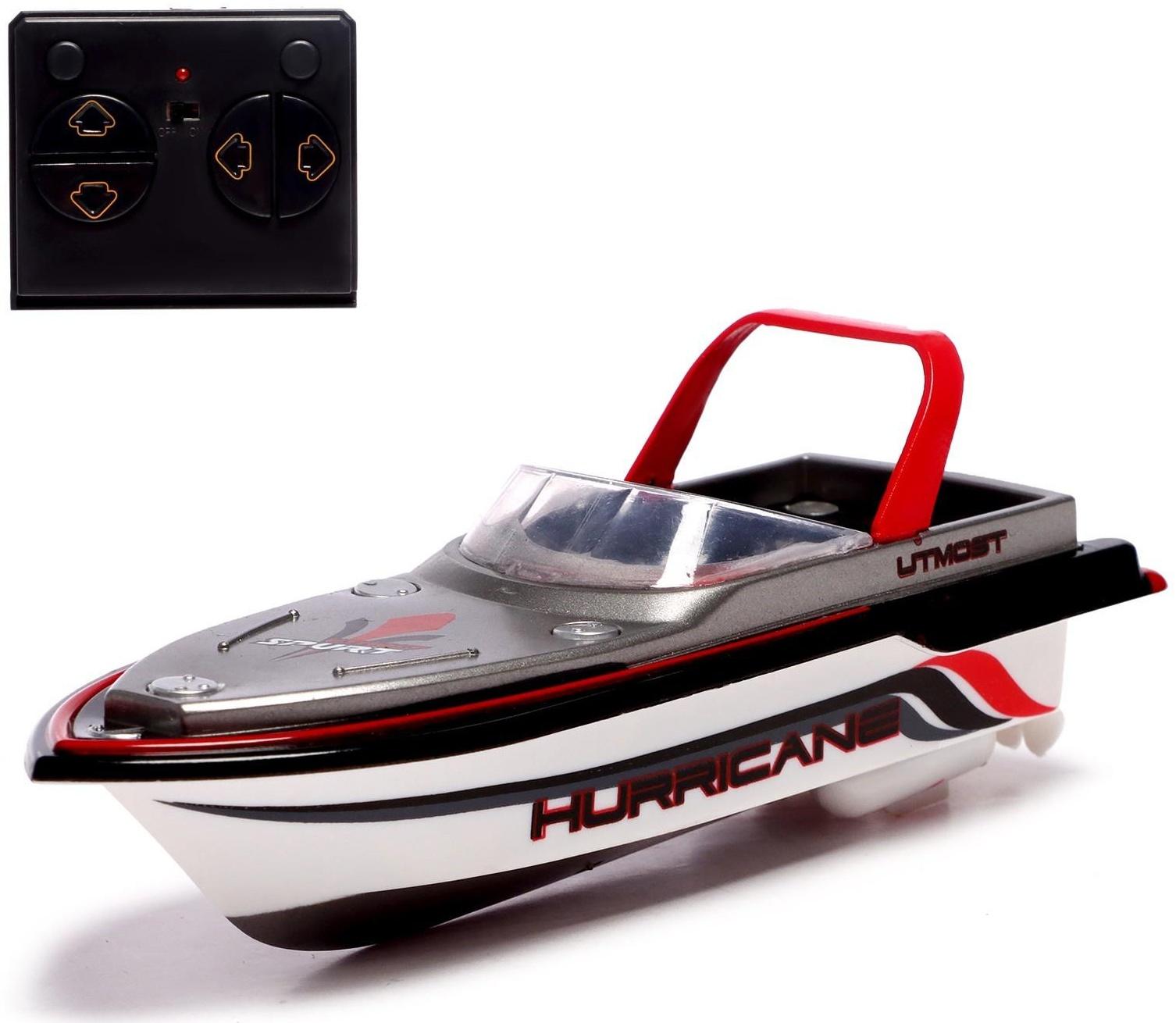 Катер радиоуправляемый Mini Boat, работает от аккумулятора, цвет красный