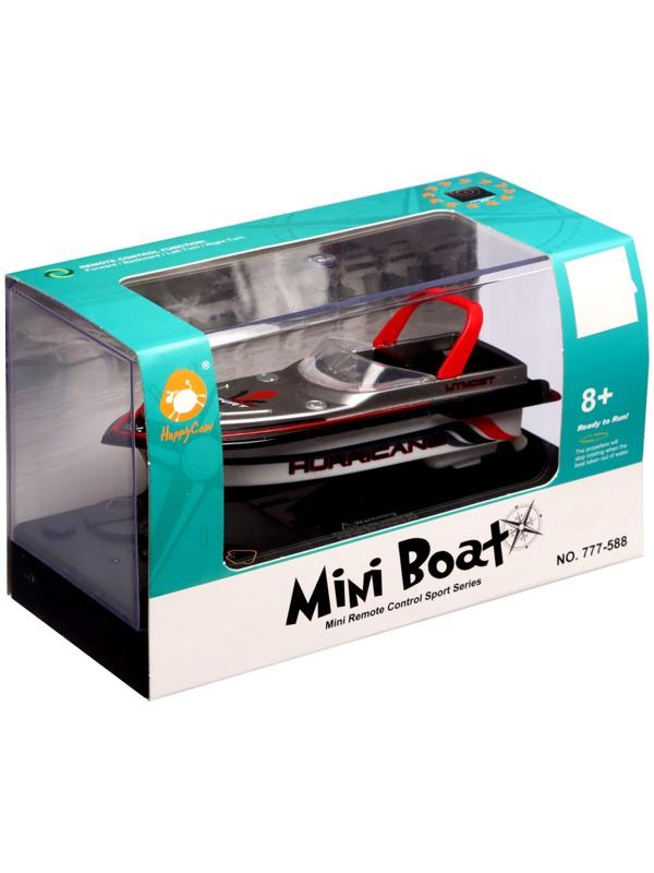 Катер радиоуправляемый Mini Boat, работает от аккумулятора, цвет красный