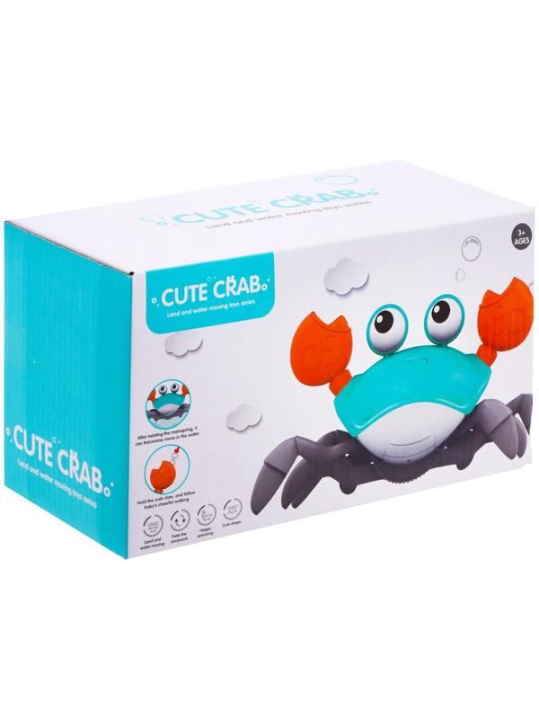 Каталка на верёвке «Краб», водоплавающая, цвет оранжевый