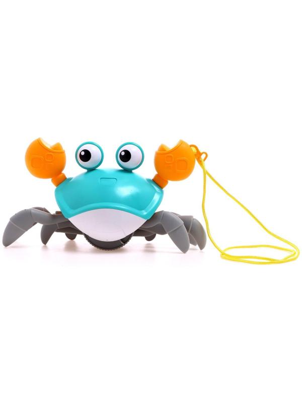 Каталка на верёвке «Краб», водоплавающая, цвет бирюзовый