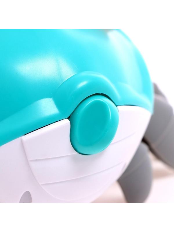 Каталка на верёвке «Краб», водоплавающая, цвет бирюзовый